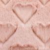 Flor de pincel de corazón de pollo tipo flor de amor de terciopelo relieve de felpa en forma de corazón de terciopelo Felpa con forma de corazón de amor de terciopelo
