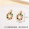 Pingente Venda Quente Transfronteiriça Colar Colorido com Pingente de Letra Cobre Inlaid com Zircônio Design Simples de Nicho Acessórios de Joias DIY