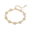 Pulsera Aogu de Moda Transfronteriza Corazón Avión para Mujer Ins Nicho Lujo Accesible Alta Gama Cobre Chapado Oro Real Circonita