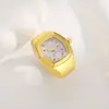 Reloj Anillo Nuevo Comercio Exterior Más Vendido Simple y Versátil Reloj Anillo Hexagonal Venta al por Mayor Popular Transfronterizo Transmisión en Vivo Reloj