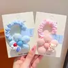 Novidade de Primavera Estilo Infantil Laços de Cabelo de Flor, Presilhas de Cabelo Fofas de Desenho Animado para Meninas Que Não Danificam o Cabelo, Elásticos de Cabelo Tipo Intestino Delgado, Cordas de Cabelo