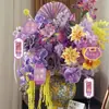Cartões de Ano Novo e Festival da Primavera Estilo Chinês, Cartões Pendentes com Borlas, Baldes da Sorte, Caixas de Flores de Ano Novo, Decorações, Enfeites Pendentes Festivos para Inauguração de Casa Atacado
