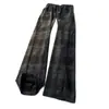 Pantalones de chándal a cuadros tie-dye estilo fragancia vintage para hombre, otoño, holgados, casuales, a cuadros, pantalones deportivos americanos