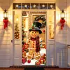 Cortina de puerta de Navidad, tela de fondo de puerta de poliéster, decoración de puerta para fiestas festivas, venta al por mayor transfronteriza, admite diseños personalizados basados en imágenes proporcionadas