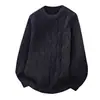 Invierno 2026 Nuevo Suéter de Punto Holgado de Cuello Redondo para Hombre Moda Juvenil Camisa Base Casual