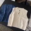 Chaleco de punto sin mangas, cuello redondo, abierto al frente para mujer, chaqueta suéter sin mangas de estilo coreano en capas, otoño/invierno 2026, estilo nuevo