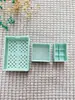 Plástico de simulación mini canasta canasta canasta de rejilla juego de tres piezas para comida decoración accesorios de fotografía fabricantes de origen