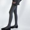Otoño e Invierno Nuevos Leggings de Rayas Verticales Cálidos de Lana Adelgazantes Grises Medias sin Entrepierna Pantalones Simples de Primavera y Otoño