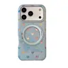 Funda para Teléfono Móvil Apple 18Promax Estilo Coreano con Soporte Giratorio 360 de Corazón Pequeño Adecuada para 16Pro 17Pro Doble Capa