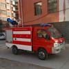 Pequeno caminhão de bombeiros elétrico de três rodas equipamento assento de fileira única bateria caminhão de bombeiros elétrico caminhão de bombeiros elétrico máquina atacado