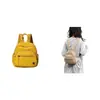Bolsa Pequena de Ombro Duplo Simples e Estilosa com Múltiplos Bolsos Fivela da Moda Mochila Leve Casual para Estudante