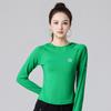 Leggings de Corrida Outdoor Tamanho Grande Primavera e Outono Feminino Alta Elasticidade Secagem Rápida Moletom Slim Moda Fitness Esportes Manga Longa