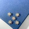Outono e Inverno Novo Floco de Neve de Natal Zircônia Acessórios para Unhas Luxo Acessível Floco de Neve Prateado Diamante Joias para Unhas Decoração de Unhas Usável