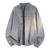 Suéter cárdigan de punto grueso informal, estilo coreano, para hombre, con cuello alto, nuevo para el invierno 2026, transfronterizo