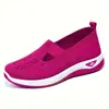 Zapatos de Otoño Transpirables de Suela Suave para Madres de Mediana Edad y Mayores, Zapatos Casuales de Mujer Transfronterizos, Zapatos de Tela para Mujer Versátiles Slip-On