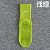 Calcetines antideslizantes de yoga para mujer, calcetines deportivos de media pantorrilla con letras, absorbentes de sudor y transpirables, calcetines de fitness Pilates, silicona de color sólido