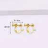 Convertidor de Pasador de Oreja a Clip de Oreja Color Cobre Chapado en Oro de 18 Quilates, Forma de U, Tornillo Ajustable, Accesorios para Aretes DIY