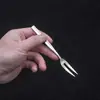 Juego de Cuchara y Tenedor para Frutas de Acero Inoxidable 304 Tenedor para Frutas de Restaurante Cuchara para Café Tenedor Creativo para Postre y Pastel Mini Tenedor