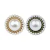 Botones Decorativos de Perlas de Lujo Ligero Estilo Francés Clásico, Botones Vintage para Abrigo, Botones para Cárdigan de Suéter, Botones Metálicos Estilo Chanel