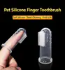 Cepillo de Dientes de Dedo para Mascotas Silicona Perro Gato Dedo Cepillo Herramienta de Limpieza Dental