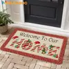 Felpudo Festivo de Navidad para Entrada, Resistente a la Suciedad, Resistente al Desgaste, Fácil de Limpiar, Felpudo para Baño, Absorción Rápida de Agua, Alfombrilla Antideslizante