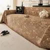Funda de sofá de chenilla de una pieza estilo lujo ligero, adecuada para todas las estaciones, toalla de sofá para habitaciones de alquiler, tela para cojín de sala de estar, resistente a los arañazos de gatos