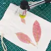 Kit de Materiales DIY de Flores Secas para Estampar con Sello de Planta Herramientas Set de Tela Bolso Flores y Plantas Estampado