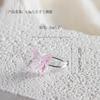 Anillo Mariposa Foto Degradado de Color Zibo Diseño Nicho Hecho a Mano Vidrio Artesanía Boshan Joyería
