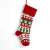 Calcetines de Punto Grandes Bolsa de Dulces Navideños Decoraciones Navideñas Calcetín Navideño Bordado e Impreso Rojo y Verde Decoraciones Festivas