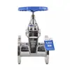 Shanghai Hugong Válvula de Acero Inoxidable con Cierre Suave y Vástago Oculto Válvula de Compuerta Z45X-16P Asiento Elástico Válvula de Compuerta Manual con Bridas