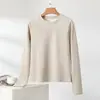 Nuevo Estilo Otoño e Invierno Top Básico para Mujer, Hombro Normal, Cuello Redondo, Manga Larga, Con Terciopelo, Engrosado, Suave, Cómodo, Ropa Interior, Se Puede Usar Por Fuera