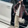 Camisa de Cuadros Estilo Otoño para Niñas Ropa Nueva para Niños Niñas Otoño Holgada Manga Larga Superior Elegante Chaqueta Fina Transfronterizo