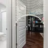 Cortina de cuentas de calabaza de madera de durazno completa resuelve cortina divisoria de puerta a puerta cortina sala de estar dormitorio baño cortinas terminadas sin taladro