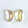 Electrochapado Acrílico Transparente UV Corbata de Moño Gruesa Cadena para Teléfono Móvil DIY Accesorios para el Cabello Agujero Recto Cuentas Sueltas Accesorios de Joyería Material Cuentas