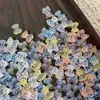 Decorações Fofas Coloridas de Céu Estrelado Panda para Unhas, Coloridas Translúcidas Desenho Animado Adoráveis 3D Decorações de Unhas Sortidas