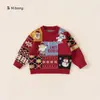 Ropa Infantil Bangxuan Colaboración IP Suéter para Niños Celebración Festiva Tops de Capa Interior para Niñas Ropa Infantil
