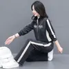 Conjunto Deportivo de Dos Piezas Estilo Coreano para Mujer Petite Tallas Grandes Otoño/Invierno 2026 Terciopelo Espeso Pana Moda Casual Deportivo