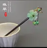 Horquilla Antigua de Imitación de Sándalo de Alta Calidad Broche Elegante para el Cabello Borla de Madera Accesorios para el Cabello Paso a Paso Hanfu Cheongsam