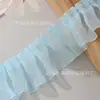 En stock cinturón de gasa negro de 2 cm encaje de descuento hecho a mano diy accesorios de encaje para lencería cinturón de encaje plisado venta al por mayor