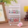 Estante para aretes de hierro forjado metálico de 48 agujeros estante de exhibición de joyas para aretes y colgantes estante para joyas accesorios de joyería estante promocional