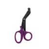 Tijeras de Gasa de Acero Inoxidable Curvas 15cm Hoja Recubierta de Negro Tijeras para Vendajes Tijeras para Cinta Intramuscular Mango de Plástico Tijeras para Material Auxiliar