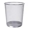 Cubo de basura redondo de malla metálica Cesta de basura de hierro forjado Papelera de oficina para el hogar Cubo de basura de malla de hierro forjado