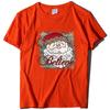 Nueva camiseta de mujer con estampado navideño, camiseta informal de manga corta con cuello redondo para mujer, venta al por mayor
