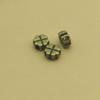 Acessórios de joias de liga 1,1*1,1CM bronze 3g trevo de quatro folhas contas de buraco grande contas materiais artesanais faça você mesmo