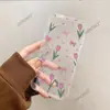 Capa de Celular de Verão com Design de Tulipa, Adequada para Apple 18Pro, Capa Macia Transparente Ultrafina, Capa de Celular Estilo Coreano Iphone17