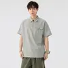 Camisa Polo Masculina Tamanho Extra Grande Manga Curta Verão Fina Camisa de Trabalho Americana Manga Meia Casual Top Camiseta Solta t