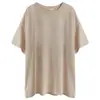 [Liquidação - Aproveite as Ofertas!] Camiseta Versátil Nova de Verão com Caimento Solto Estilo Coreano, Top Estampado de Algodão Escovado de Peso Pesado