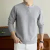 Sudadera Masculina Dos en Uno Estilo Old Money, Nuevo Modelo Otoño 2026, Tencel Lyocell de Peso Pesado Cuello Redondo Casual para Hombre