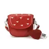 Bolso Cruzado de Dibujos Animados Estilo Coreano con Forma de Corazón para Mujer, Bolso de Hombro Versátil de Moda con Bloques de Color Lindos, Bolso Mini Estilo Ins para Padres e Hijos