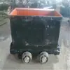 Vagoneta tipo basculante Equipo de transferencia de material mineral metálico Vehículo de transporte de vía para ingeniería ferroviaria de minas